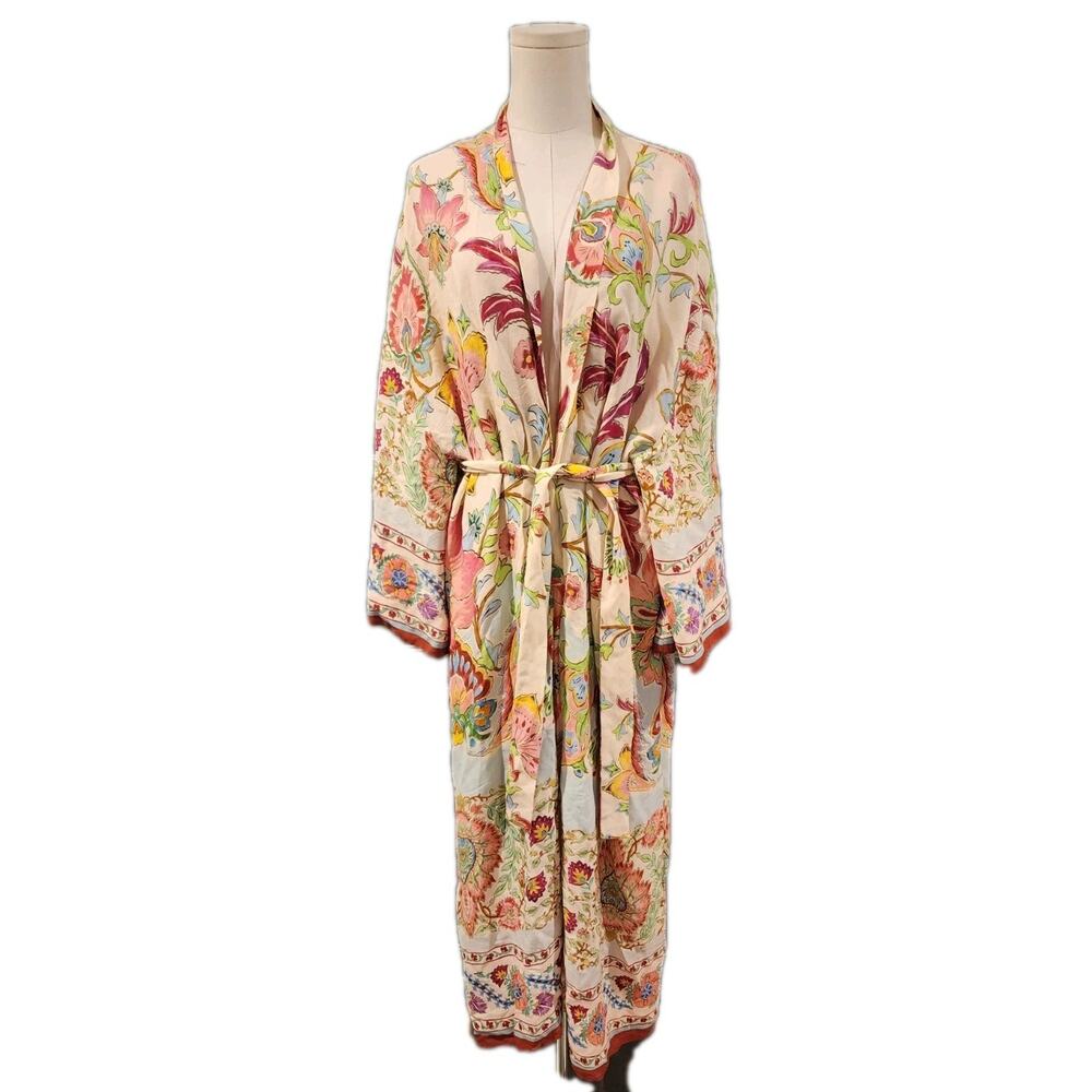 Zara Floral Multicolor Robe - Picture 3 of 4